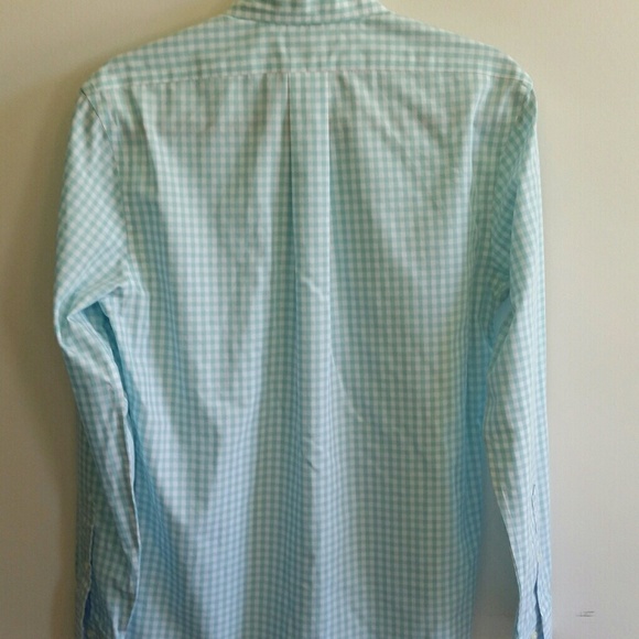 Brooks Brothers Non-Iron Regent Fit Aqua Gingham - Picture 3 of 6